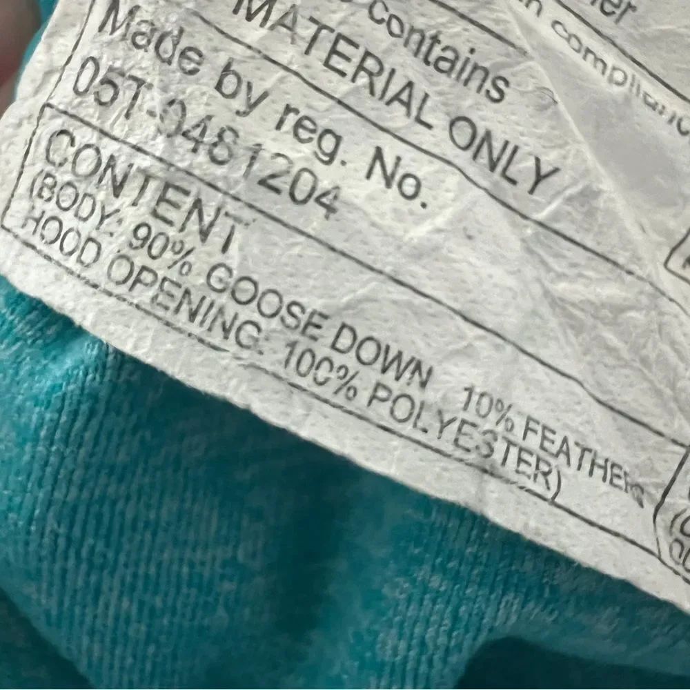 Lululemon Fluff Off Down Jacket Size 4 Pullover Puffer Hooded Blue Teal Goose - Picture 7 of 7